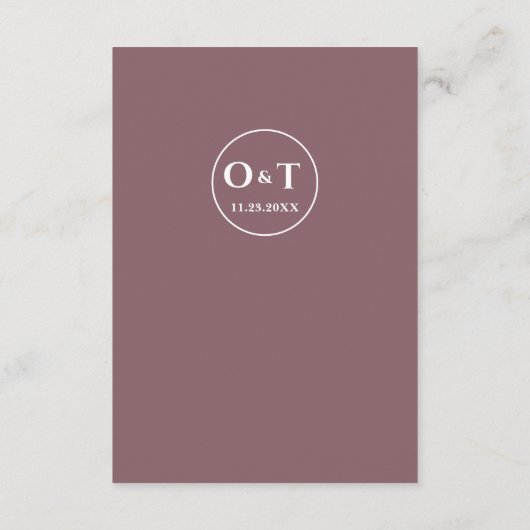 Chic QR Code Metallic Roos Goud Receptie Trouwen Informatiekaartje (Achterkant)