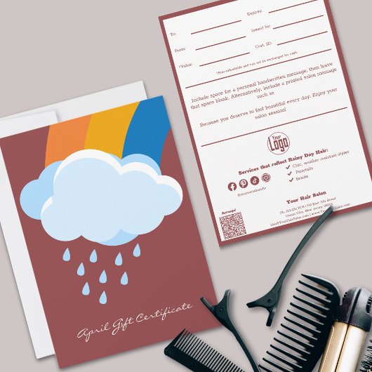 Chic QR Code Services Opmerking April Cadeaubon