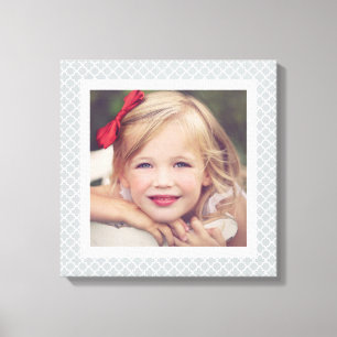 Chic Quatrefoil Aangepaste kleurenserie Foto Canvas Afdruk