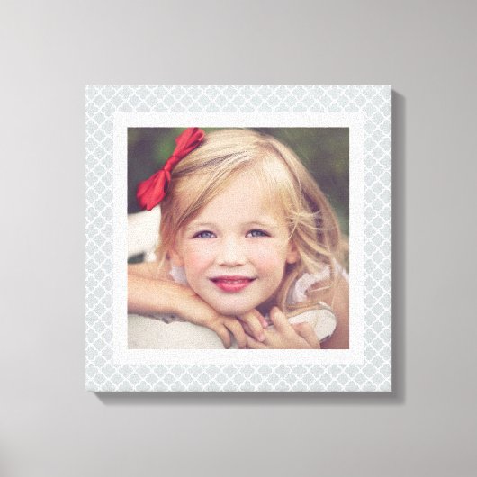 Chic Quatrefoil Aangepaste kleurenserie Foto Canvas Afdruk (Voorkant)