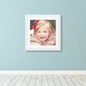 Chic Quatrefoil Aangepaste kleurenserie Foto Canvas Afdruk (Insitu (Houten vloer))