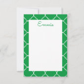 Chic Quatrefoil - Aangepaste Note-kaarten Bedankkaart (Voorkant)