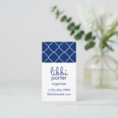 Chic Quatrefoil Business of Contact Kaarten Visitekaartje (Staand voorkant)