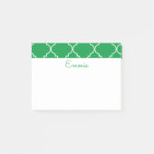 Chic Quatrefoil Gepersonaliseerd Post-it Notitiebl Post-it® Notes (Voorkant)