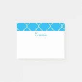 Chic Quatrefoil Gepersonaliseerd Post-it Notitiebl Post-it® Notes (Voorkant)