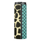 Chic Quatrefoil Giraffe Print Thermosbeker (Achterkant)
