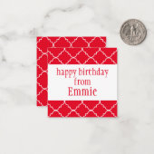 Chic Quatrefoil Kaarten voor speciale cadeaubehuiz Notitiekaartje (Voorkant / Achterkant in situ)