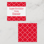 Chic Quatrefoil Kaarten voor speciale cadeaubehuiz Notitiekaartje (Voorkant / Achterkant)