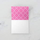 Chic Quatrefoil Monogram gevouwen Note Cards Bedankkaart (Binnen)