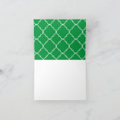 Chic Quatrefoil Monogram gevouwen Note Cards Bedankkaart (Binnen)