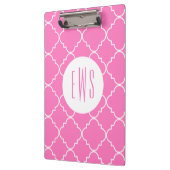 Chic Quatrefoil Monogram Klembord (Links)