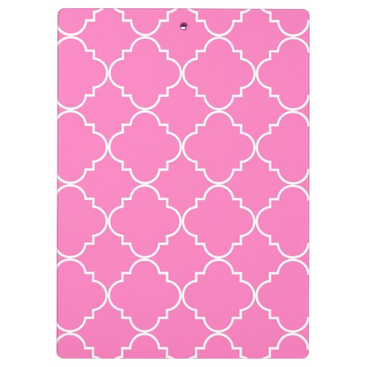 Chic Quatrefoil Monogram Klembord (Achterkant)