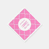 Chic Quatrefoil Monogram Party Napkins Servet (Hoek)