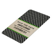 Chic Quatrefoil sparen de Magnet van de Datum, Gro Magneet (Linkerzijde)