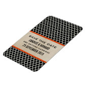 Chic Quatrefoil sparen de Magnet van de Datum, Ora Magneet (Linkerzijde)