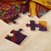 Chic  Queen Elizabeth II Royal Blue en Red Legpuzzel (Zijkant)