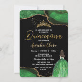 Chic Quinceañera Emerald Green Agate Princess Kaart (Voorkant)