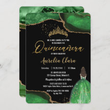 Chic Quinceañera Emerald Green Agate Princess