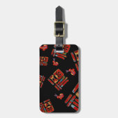 Chic Rainbow 福 Blessings Rabbit Lunar Year Gift Bagagelabel (Voorkant verticaal)