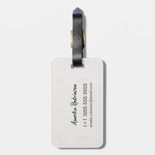 Chic Rainbow 福 Blessings Rabbit Lunar Year Gift Bagagelabel (Achterkant verticaal)