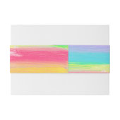 Chic Rainbow Artistic Modern LGBTQ Weddenschap Uitnodigingen Wikkel (Achterkant Voorbeeld)