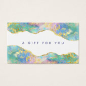 Chic Rainbow Fire Opal Business Gift Kaart (Voorkant)