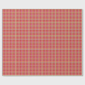 Chic Rainbow Roze Rood Plaid Cadeaupapier (Vlak)