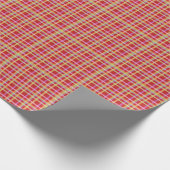 Chic Rainbow Roze Rood Plaid Cadeaupapier (Hoek)