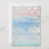 Chic Rainbow Waterverf Unicorn any Age Birthday Kaart (Achterkant)