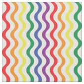Chic Rainbow Wavy Lines Custom Pattern Stof (Close Up)