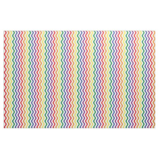 Chic Rainbow Wavy Lines Custom Pattern Stof (Fat Quarter)