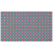 Chic Rangoli Flowers Polka Dots on Blue Tablecloth Tafelkleed (Voorkant (Horizontaal))