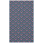 Chic Rangoli Flowers Polka Dots on Blue Tablecloth Tafelkleed (Voorkant)
