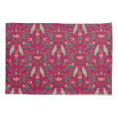 Chic raspberry pink Heron Pond Heritage Revival Kussensloop (Achterkant)