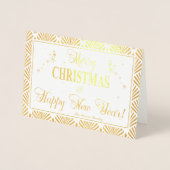Chic Real Gold Feestdagen Seizoen op aangepaste fo Folie Kaarten (Voorkant)