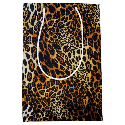 Chic Realistic Jaguar Pattern Whimsical™ Medium Cadeauzakje (Voorkant)
