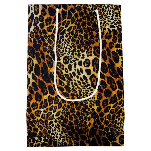 Chic Realistic Jaguar Pattern Whimsical™ Medium Cadeauzakje (Achterkant)