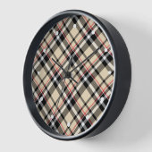 Chic Red Beige Black White Pset Stripes Pattern (Hoek)