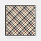 Chic Red Beige Black White Pset Stripes Pattern Servet (Voorkant)