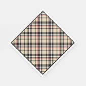 Chic Red Beige Black White Pset Stripes Pattern Servet (Hoek)