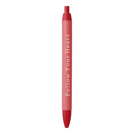 Chic Red Birthday Zwarte Inkt Pen (Voorkant Verticaal)