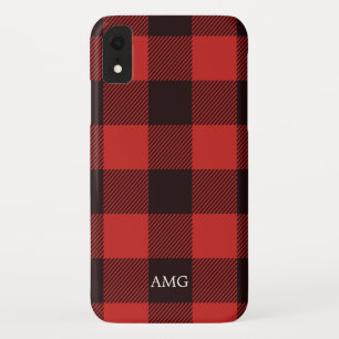 Chic Red & Black flatel Monogram geplakt Case-Mate iPhone Case