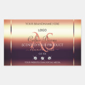 Chic Red Brown Product Labels juwelen Initialen Lo (Voorkant)