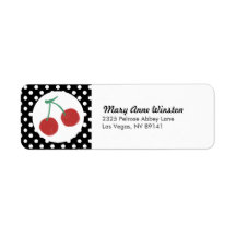 Chic Red Cherry Polkadot Birthday Baby shower