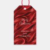Chic Red Christmas Cadeaulabel (Voorkant)