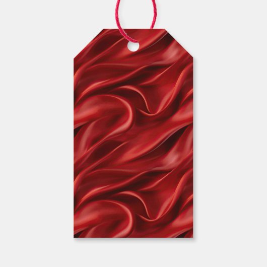 Chic Red Christmas Cadeaulabel (Achterkant)