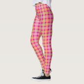 Chic Red-controlepatroon Leggings (Links)