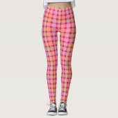 Chic Red-controlepatroon Leggings (Voorkant)