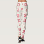 Chic Red Cream Valentijn Leggings (Achterkant)