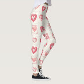 Chic Red Cream Valentijn Leggings (Rechts)